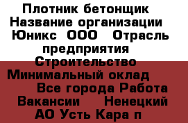 Плотник-бетонщик › Название организации ­ Юникс, ООО › Отрасль предприятия ­ Строительство › Минимальный оклад ­ 40 000 - Все города Работа » Вакансии   . Ненецкий АО,Усть-Кара п.